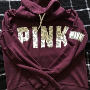 VS PINK cowl neck hoodie